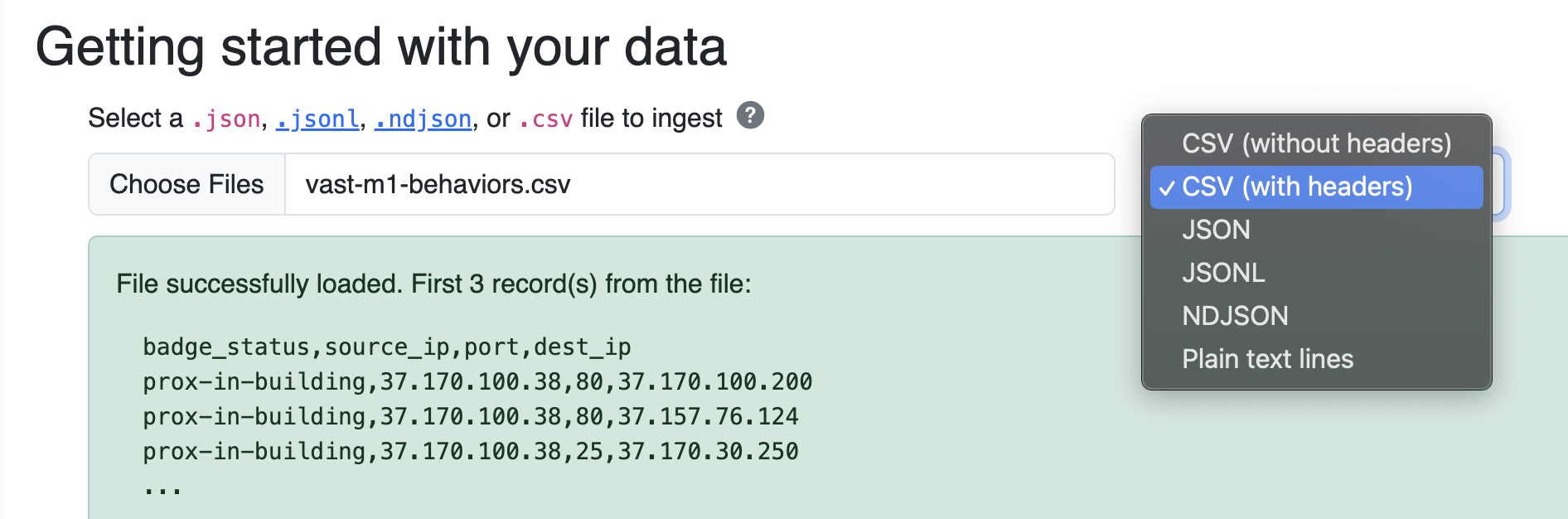 CSV Upload